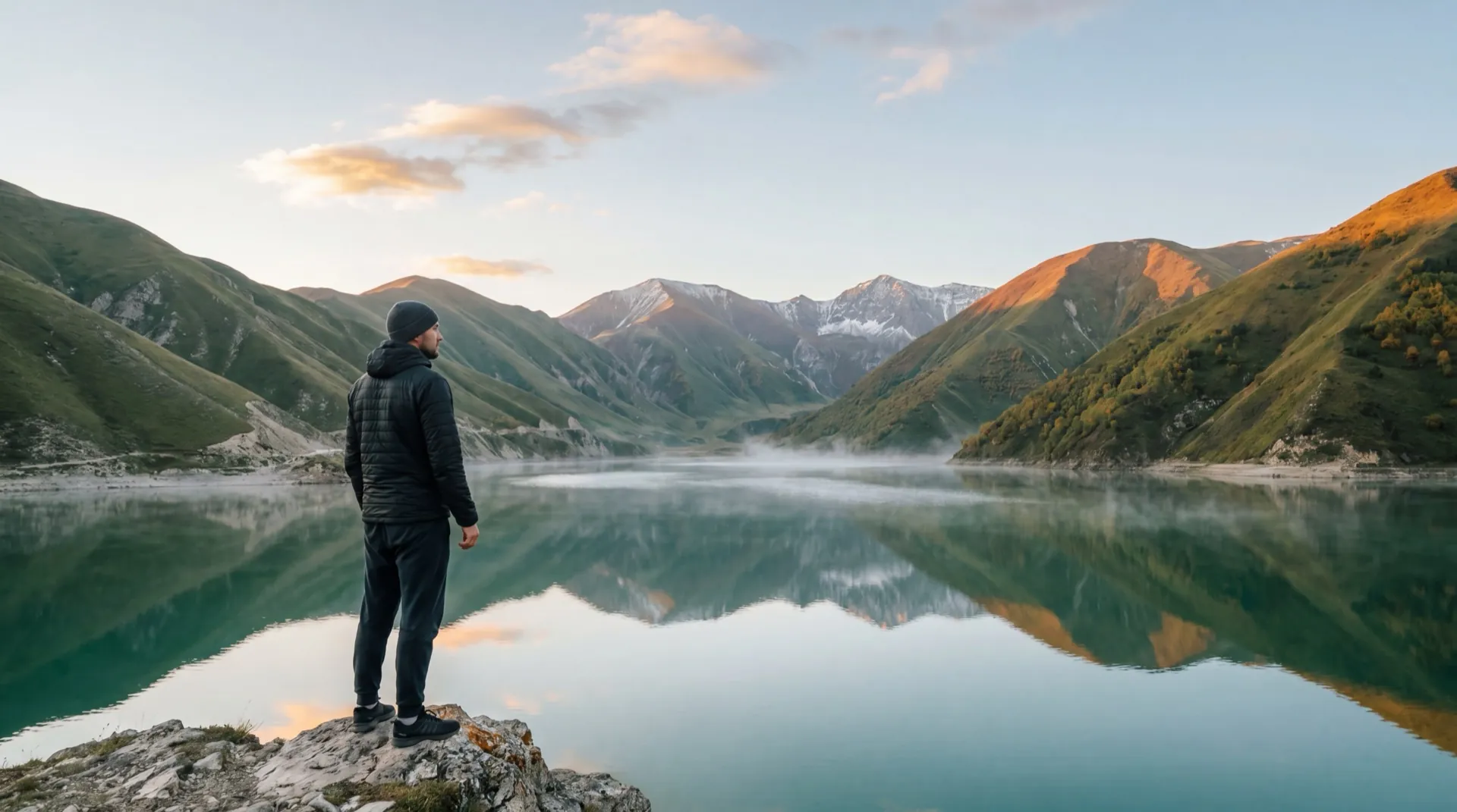 Lac Kezenoy-Am, frontière entre Daghestan et Tchétchénie